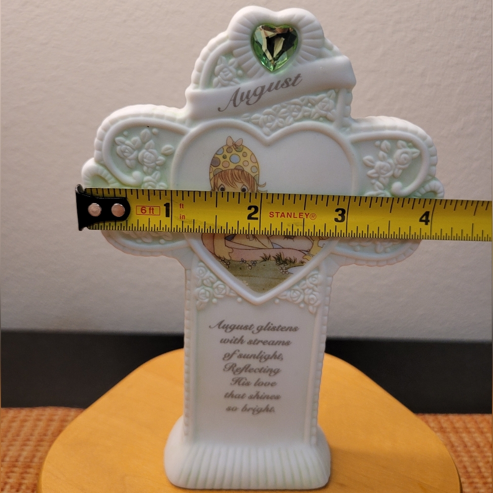 VTG Precious Moments Monthly Standing Cross, August, 1995, Enesco, Like New - Picture 9 of 11